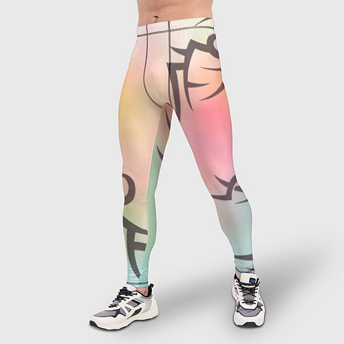 Мужские тайтсы Трайбл граффити / 3D-принт – фото 3