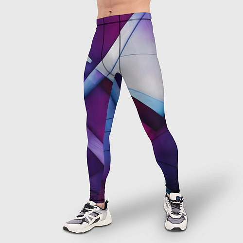 Мужские тайтсы Геометрическая абстракция - нейросеть / 3D-принт – фото 3