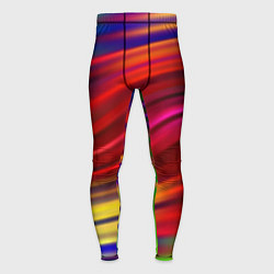 Тайтсы мужские Разноцветный абстрактный узор волны, цвет: 3D-принт