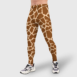 Тайтсы мужские Кожа жирафа - giraffe, цвет: 3D-принт — фото 2