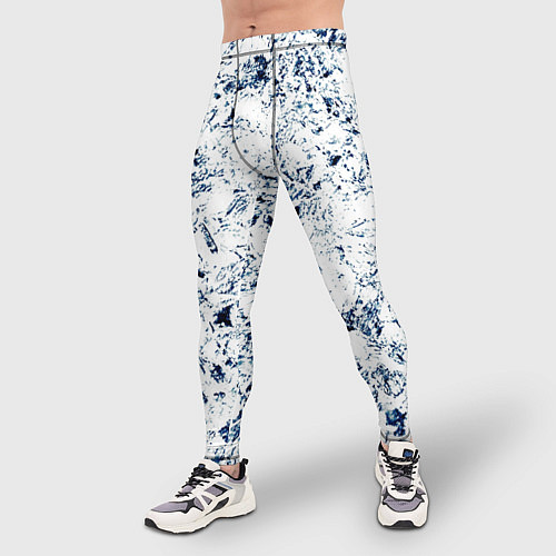 Мужские тайтсы Паттерн ледяные вершины гор / 3D-принт – фото 3