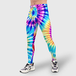 Тайтсы мужские Красочная композиция - тай-дай, цвет: 3D-принт — фото 2