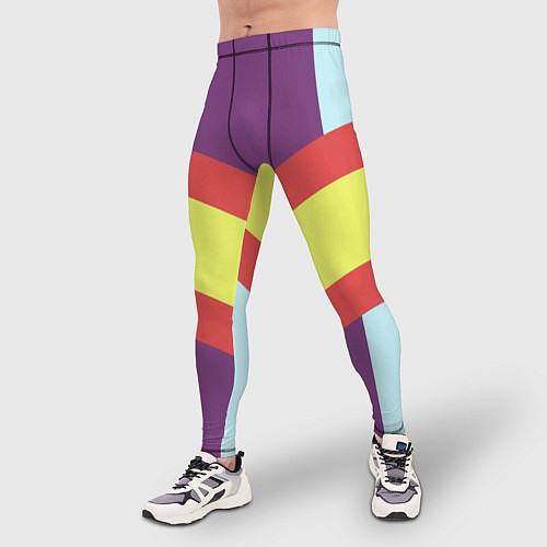 Мужские тайтсы Винтажный цвет 60 годов / 3D-принт – фото 3