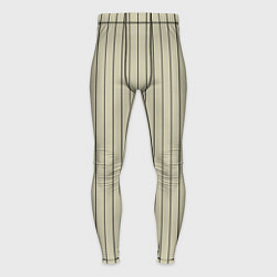 Тайтсы мужские Серо-бежевый широкая полоска, цвет: 3D-принт