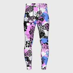 Тайтсы мужские Multicolored wild cats, цвет: 3D-принт
