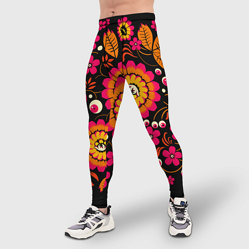 Мужские тайтсы Хохлома параноидальная / 3D-принт – фото 3