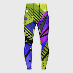 Тайтсы мужские Хаотичная абстракция поп-арт, цвет: 3D-принт