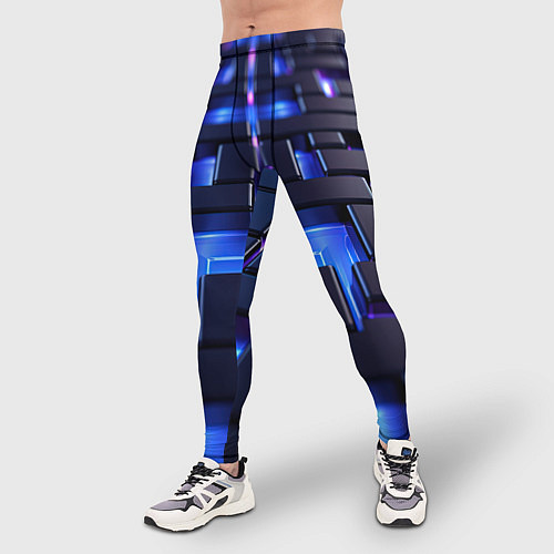 Мужские тайтсы Плиты абстракции / 3D-принт – фото 3