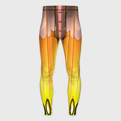 Тайтсы мужские Желтые наплывы, цвет: 3D-принт