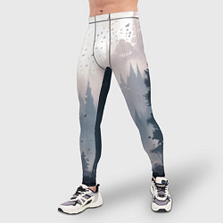 Тайтсы мужские Anime forest, цвет: 3D-принт — фото 2