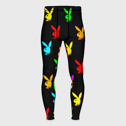 Мужские тайтсы Playboy pattern неон