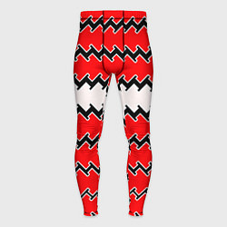 Тайтсы мужские White and red stripes, цвет: 3D-принт