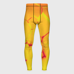 Тайтсы мужские Плиты желтые броня, цвет: 3D-принт