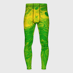 Тайтсы мужские Зеленые подтеки, цвет: 3D-принт