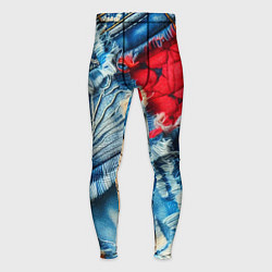 Тайтсы мужские Авангардный джинсовый пэчворк - нейросеть, цвет: 3D-принт