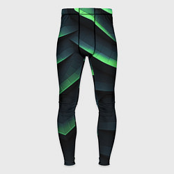 Тайтсы мужские Green dark abstract geometry style, цвет: 3D-принт