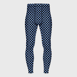 Тайтсы мужские Паттерн чёрно-голубой мелкие шестигранники, цвет: 3D-принт