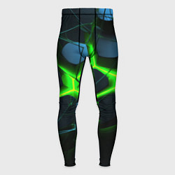 Тайтсы мужские Зеленый неон и разлом плит, цвет: 3D-принт