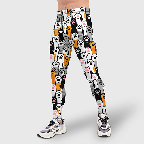 Мужские тайтсы Кошачьи лапы / 3D-принт – фото 3