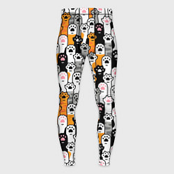 Тайтсы мужские Кошачьи лапы, цвет: 3D-принт