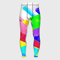 Тайтсы мужские Цветные столбы, цвет: 3D-принт