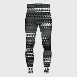 Тайтсы мужские Тёмный серый абстрактные полосы, цвет: 3D-принт