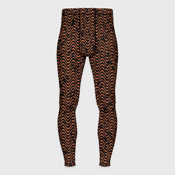 Мужские тайтсы Волнистая текстура чёрно-коричневый