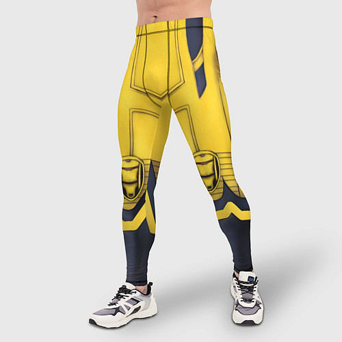Мужские тайтсы Yellow costume bottom / 3D-принт – фото 3