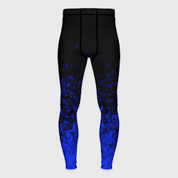 Мужские тайтсы Чёрный и ультрамарин абстрактный
