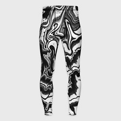 Тайтсы мужские Черно-белая абстракция суминагаши, цвет: 3D-принт