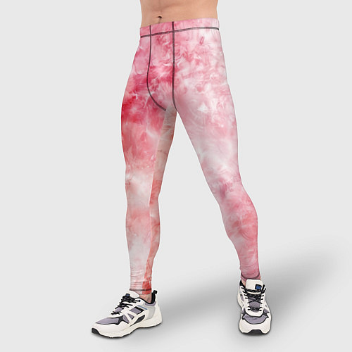 Мужские тайтсы Нежный тай-дай - воздушная абстракция / 3D-принт – фото 3