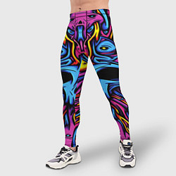 Тайтсы мужские Skull tatoo steel, цвет: 3D-принт — фото 2