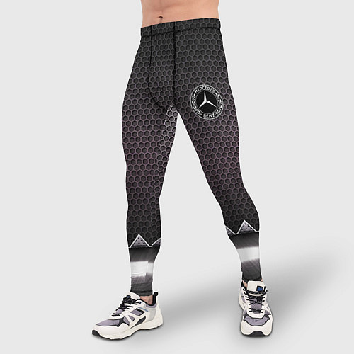 Мужские тайтсы Mercedes benz carbon steel / 3D-принт – фото 3