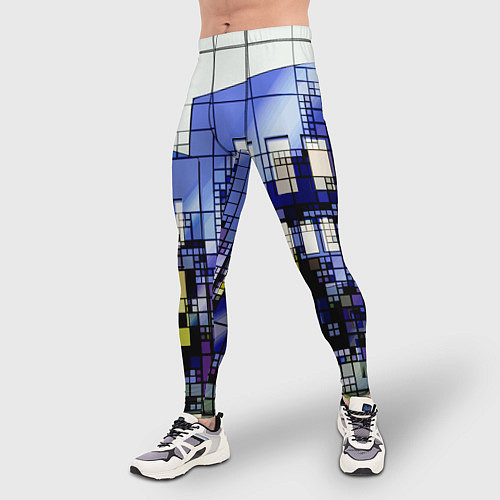 Мужские тайтсы Городской пейзаж / 3D-принт – фото 3