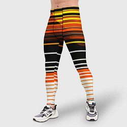 Тайтсы мужские Разноцветные вертикальные линии, цвет: 3D-принт — фото 2