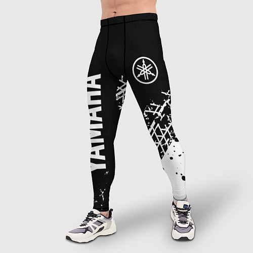 Мужские тайтсы Yamaha - следы от шин / 3D-принт – фото 3