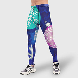 Тайтсы мужские Новогодний узор, цвет: 3D-принт — фото 2