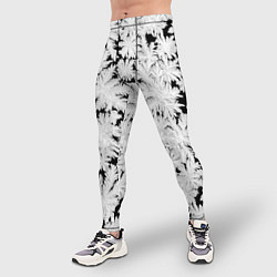 Тайтсы мужские Мороз на стекле, цвет: 3D-принт — фото 2