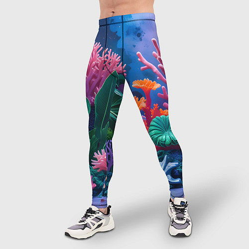 Мужские тайтсы Подводные кораллы / 3D-принт – фото 3