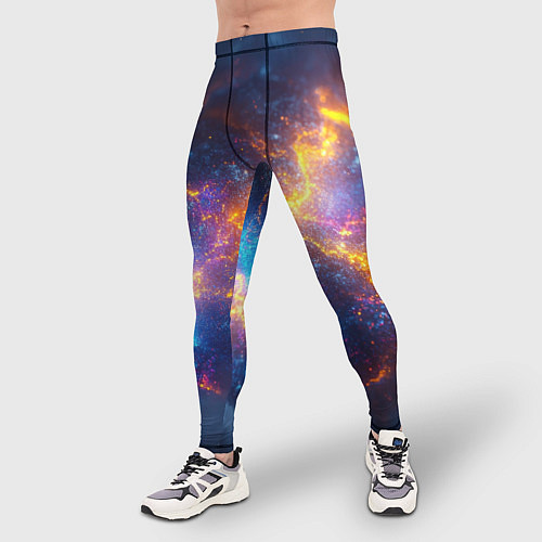 Мужские тайтсы Космическая текстура фон / 3D-принт – фото 3