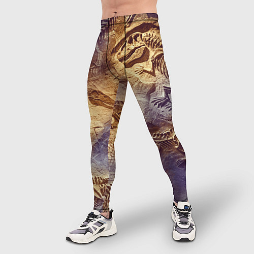 Мужские тайтсы Окаменелые динозавры, подарок для палеонтолога / 3D-принт – фото 3