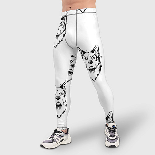 Мужские тайтсы Голова собаки / 3D-принт – фото 3