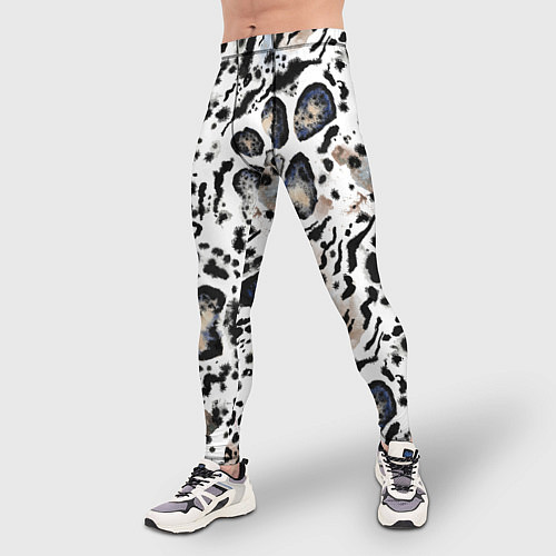 Мужские тайтсы Пятна леопарда абстрактные / 3D-принт – фото 3