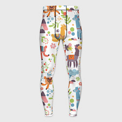 Тайтсы мужские Ламы паттерн, цвет: 3D-принт