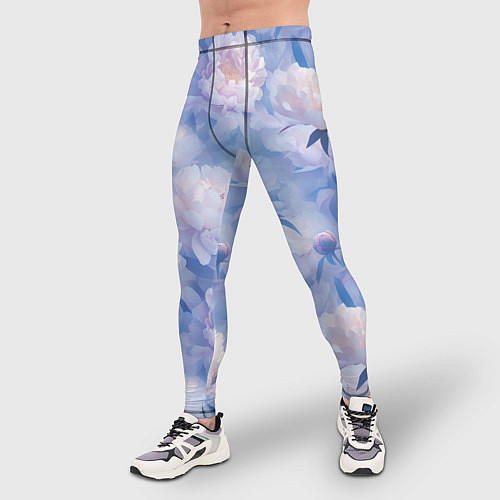 Мужские тайтсы Цветы в туманности / 3D-принт – фото 3