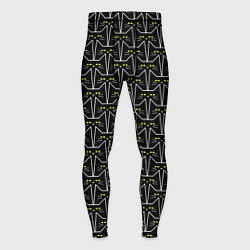 Мужские тайтсы Паттерн черные котики