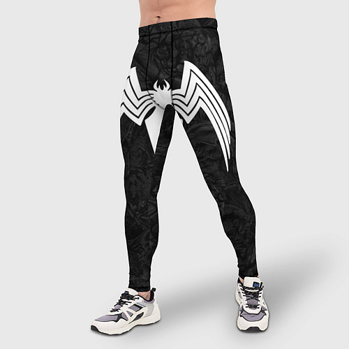 Мужские тайтсы Знак венома с текстурой симбиота / 3D-принт – фото 3