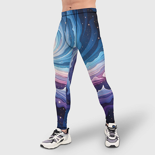 Мужские тайтсы Космическая волна / 3D-принт – фото 3