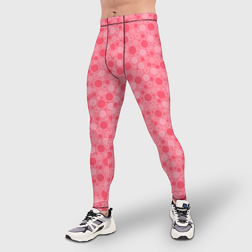 Мужские тайтсы Красные коралловые пузыри / 3D-принт – фото 3