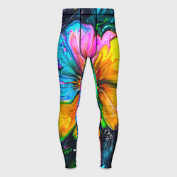 Мужские тайтсы Большой цветок - яркие краски